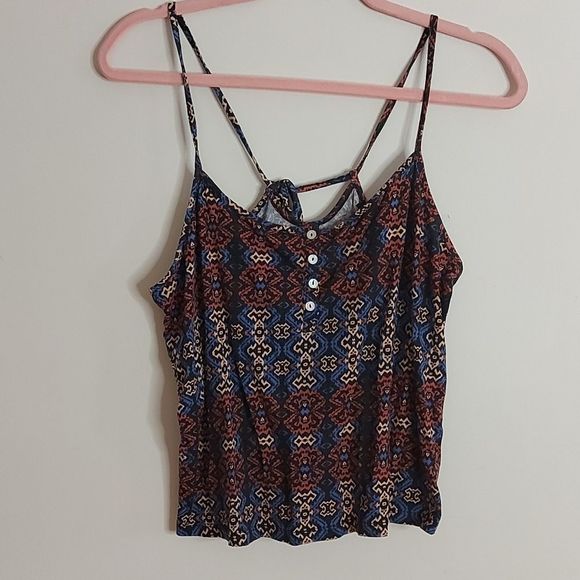 Forever21 henley cropped tank sz. M